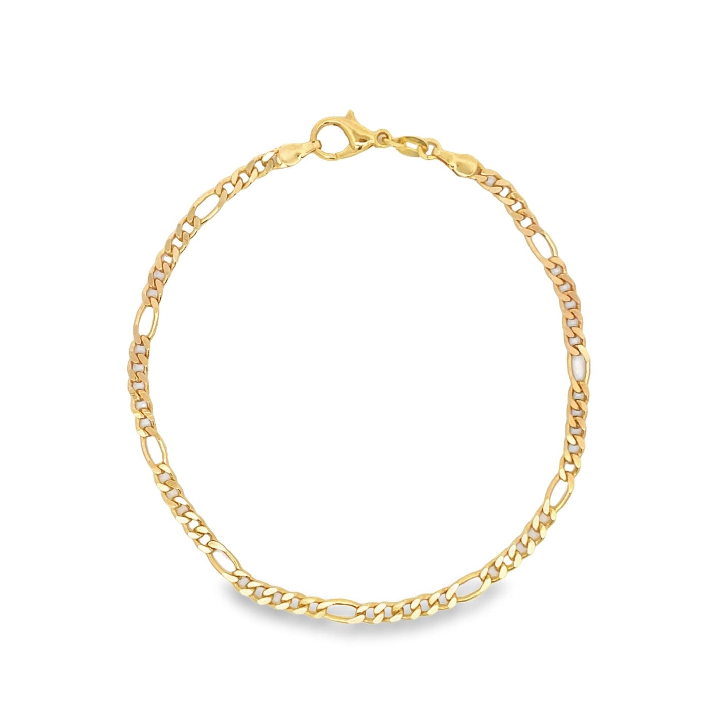 3mm Figaro Chain Anklet (E44)
