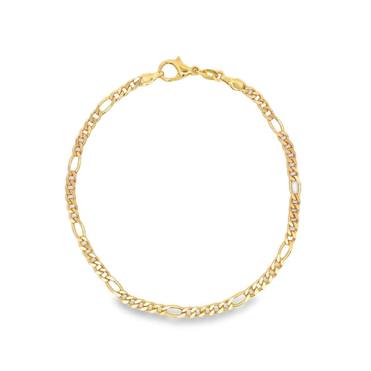 3mm Figaro Chain Anklet (E44)